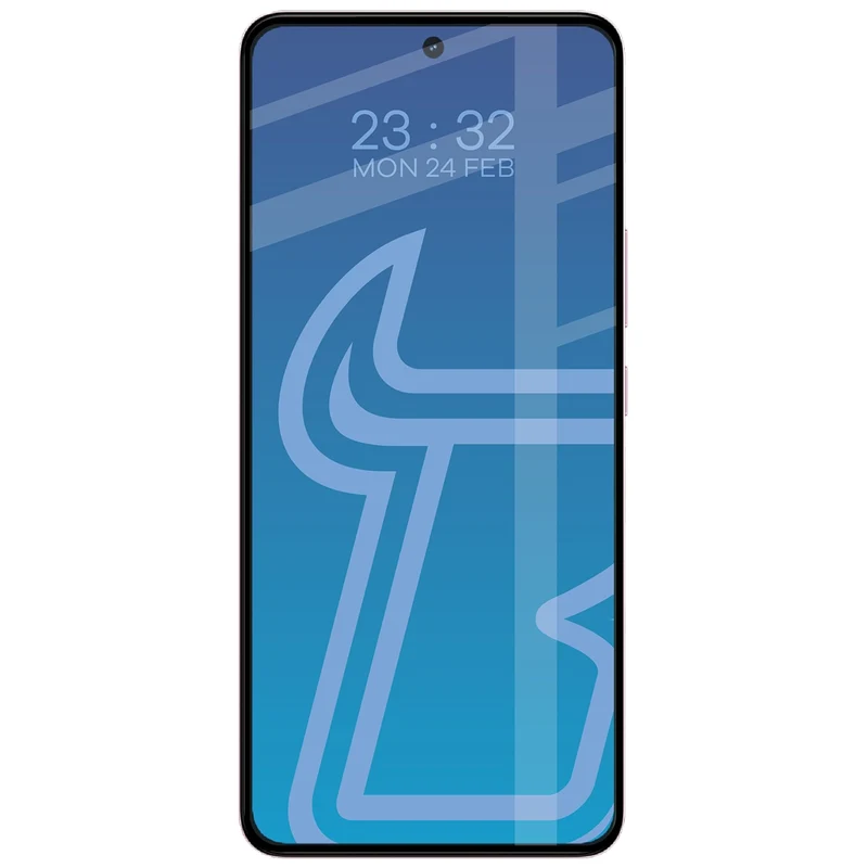 Gehärtetes Glas für Vivo V70 Lite 5G, Bizon Glass Edge, Schwarzer Rahmen