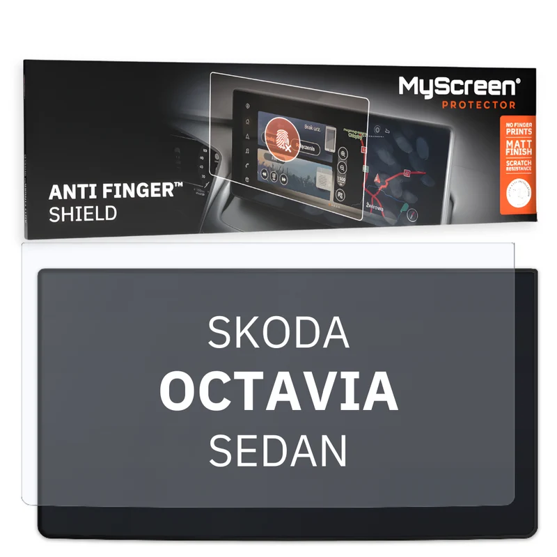 Autofolie für das Hauptdisplay, MyScreen Anti Finger Shield für Skoda Octavia (Essence) IV (2020-2026), matt