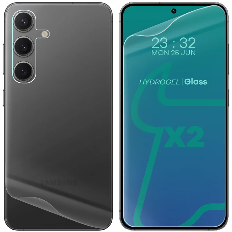 Hydrogel Folie für Display und Rückseite, Galaxy S24, Bizon Film Hydrogel Pack, 2 Stück