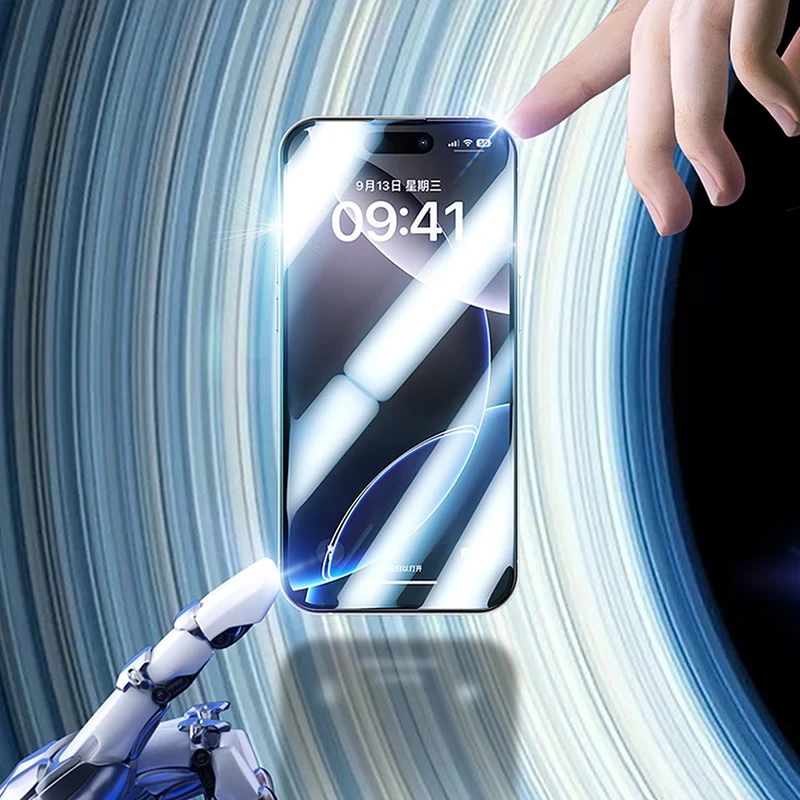 Displayschutzglas für iPhone 17 Pro Max, Benks Joy Touch Matte, Schwarzer Rahmen