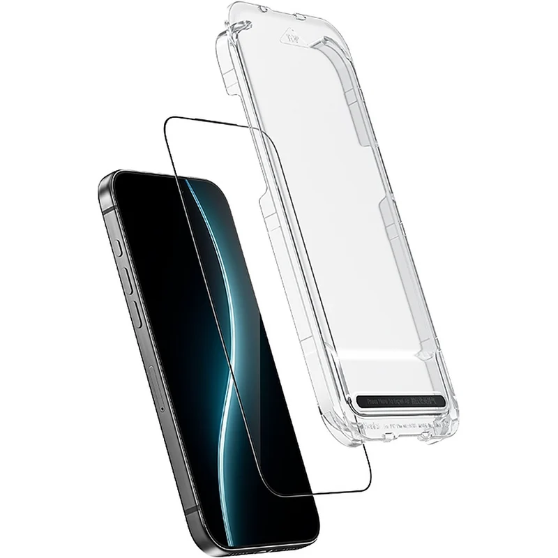 Displayschutzglas für iPhone 17 Pro, Benks Ultra Shield HD, Schwarzer Rahmen