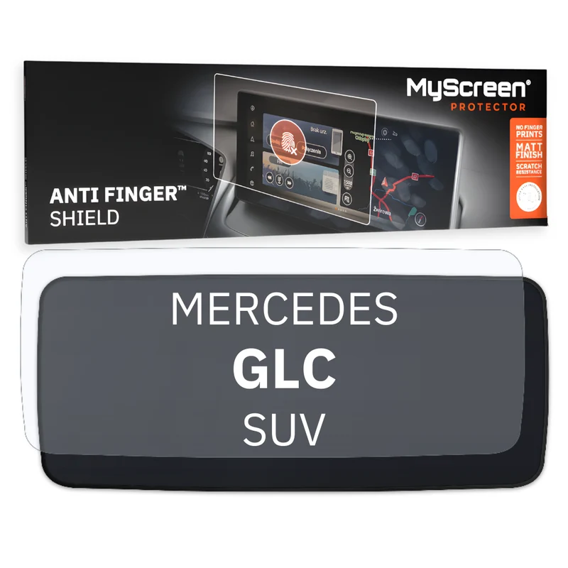 Autofolie für das virtuelle Cockpit, MyScreen Anti Finger Shield für Mercedes GLC X254 (2022-2026), matt