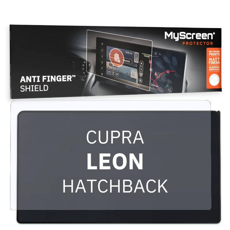 Autofolie für das Hauptdisplay, MyScreen Anti Finger Shield für Cupra LEON II (2024-2026), matt