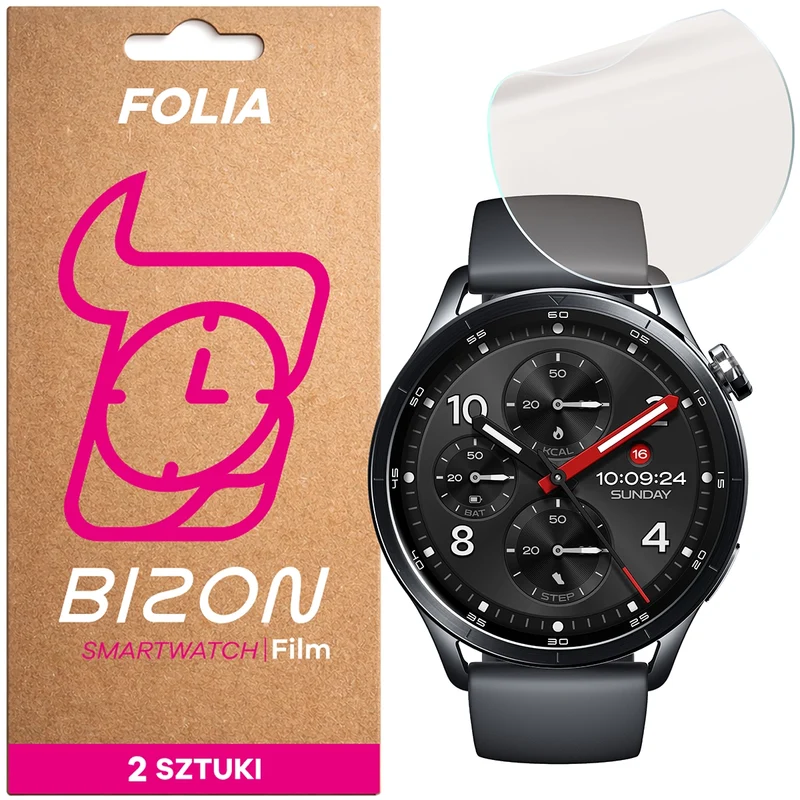 Matte Folie für Xiaomi Watch S5, Bizon Watch Film Matte Duo, 2 Stück