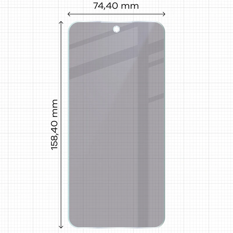 Hybridglas mit Privatschutzfilter für Galaxy A27 5G, Bizon Hybrid Shadow, Matt