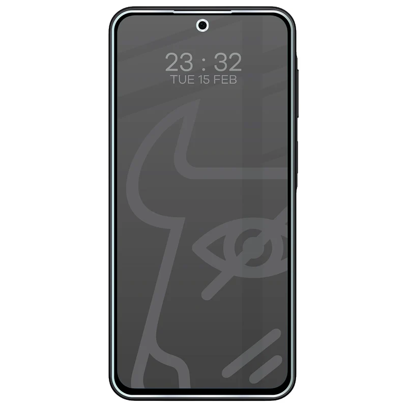 Hybridglas mit Privatschutzfilter für Galaxy A27 5G, Bizon Hybrid Shadow, Matt