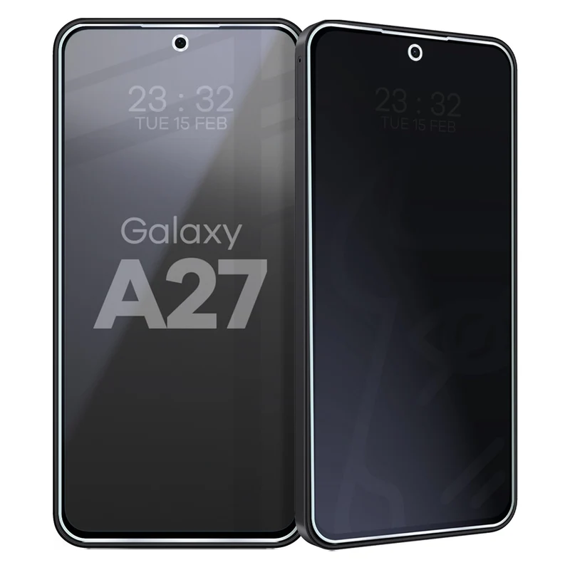 Hybridglas mit Privatschutzfilter für Galaxy A27 5G, Bizon Hybrid Shadow, Matt