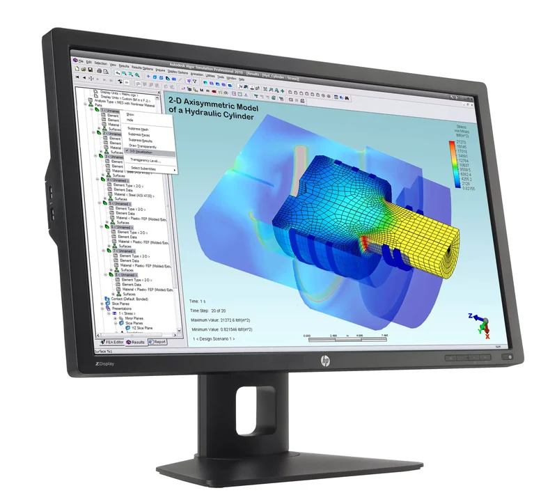 HP Z27i Monitor LED IPS 27" QuadHD 2560x1440 Pixel 16:9 Tempo di risposta 8ms Luminosità 350 cd/m² VGA DVI HDMI DisplayPort Grado B
