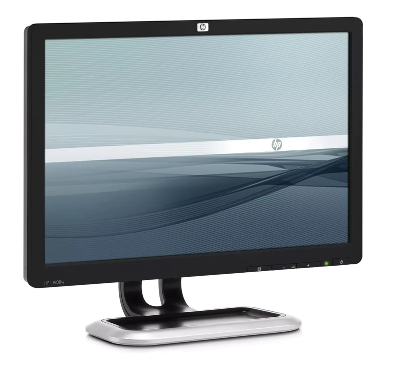 HP L1908w Monitor 19" 1440x900 Pixel Luminosità 300 cd/m² Tempo di risposta 5ms Contrasto 1000:1 Perfetto per il tuo ufficio