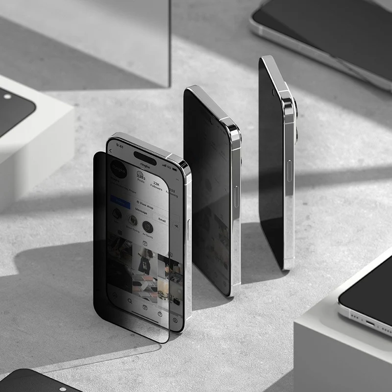 Gehärtetes Glas mit Privatschutzfilter Ringke Tempered Glass Privacy für iPhone 15 Pro Max