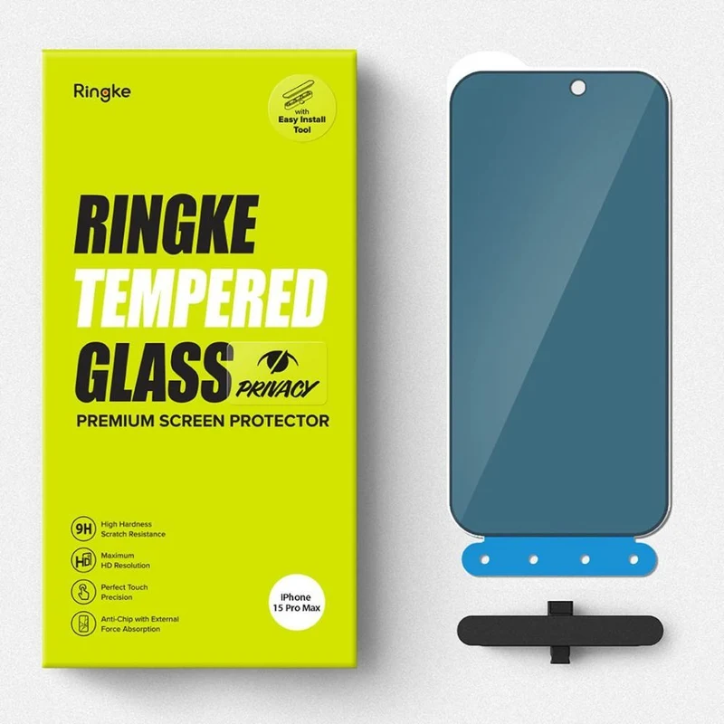 Gehärtetes Glas mit Privatschutzfilter Ringke Tempered Glass Privacy für iPhone 15 Pro Max