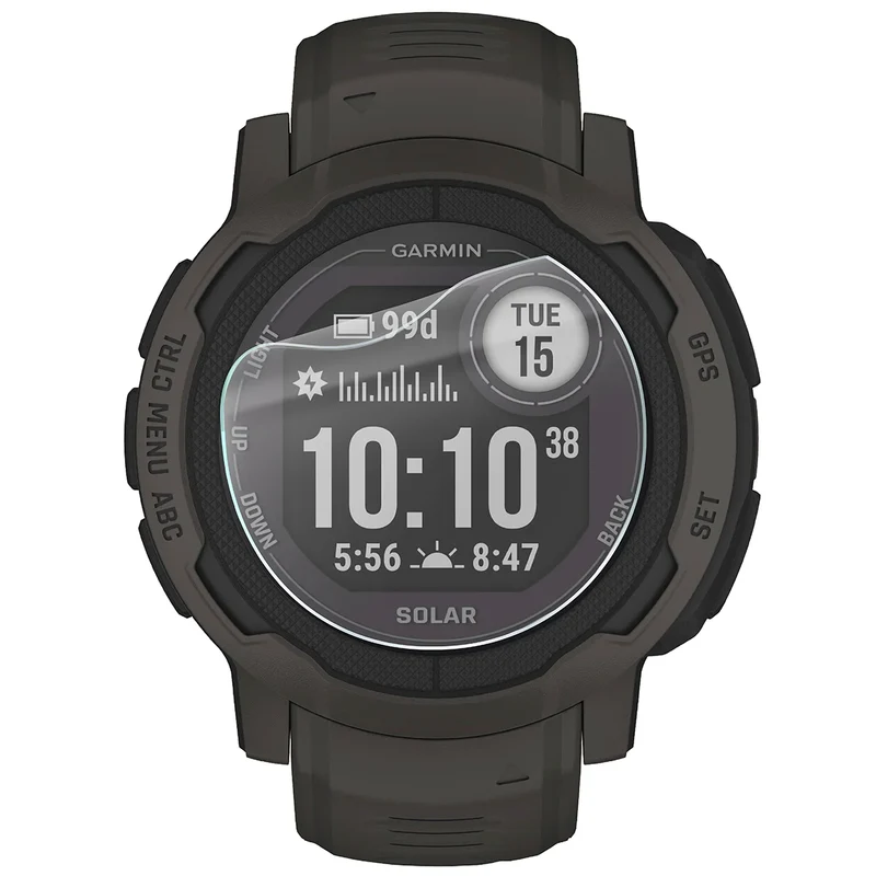 Schutzfolie für den Bildschirm für Garmin Instinct 2 Solar, Bizon Watch HydroFlex, 6 Stück