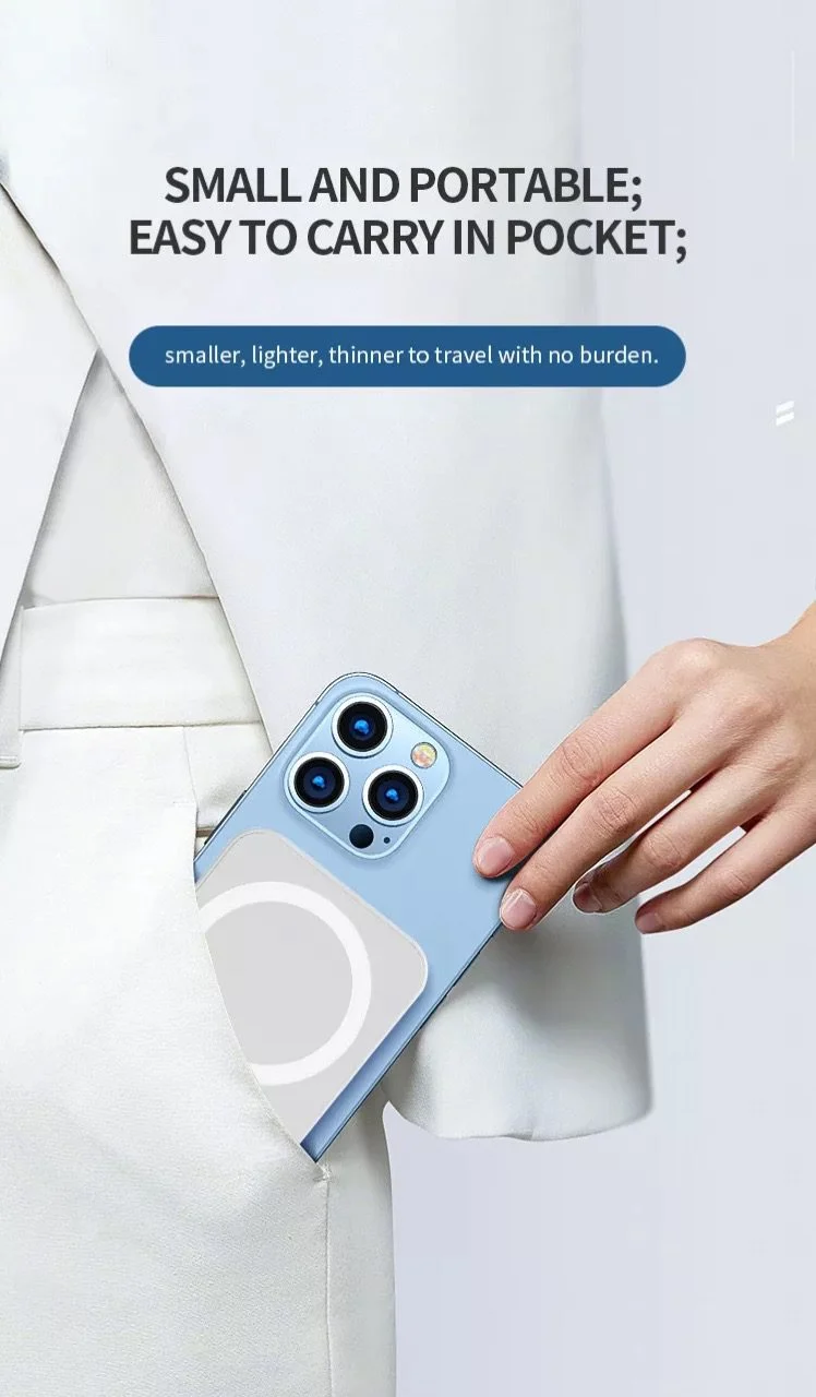 Zeus Power Bank MagSafe 10.000 mAh Ricarica Wireless Qualcomm Quick Charge 3.0 Compatibile con Iphone Samsung Xiaomi Huawei