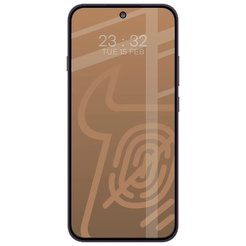 Mattes Hartglas für Oppo Reno16 F / Reno16 FS 5G, Bizon Glass Matte, Schwarzer Rahmen