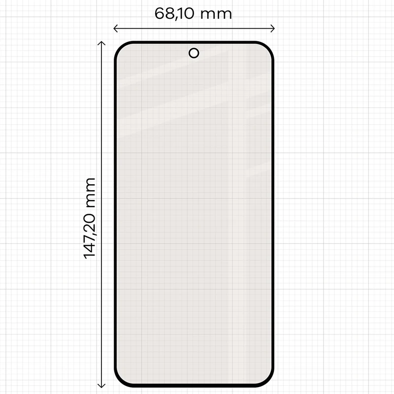 Mattes Hartglas für Oppo Reno16 / Reno16 Pro 5G, Bizon Glass Matte, Schwarzer Rahmen