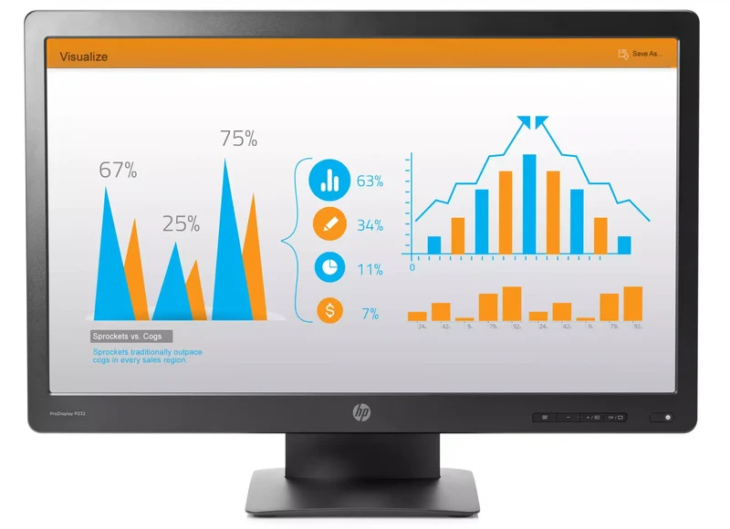 HP ProDisplay P232 Monitor LED TN 23" 1920x1080 Pixel FullHD Luminosità 250 cd/m² Tempo di risposta 5ms VGA Display Port
