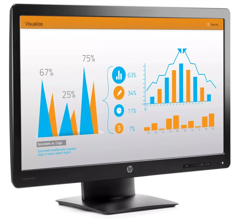 HP ProDisplay P232 Monitor LED TN 23" 1920x1080 Pixel FullHD Luminosità 250 cd/m² Tempo di risposta 5ms VGA Display Port