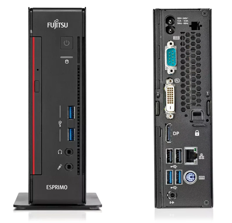Fujitsu Esprimo Q556/2 Mini PC Ricondizionato | Intel Core i5-7500T 2.7Ghz | DVI Display Port Windows 11 Pro Compatto Prestante perfetto per qualsiasi uso USB-C WiFi Bluetooth