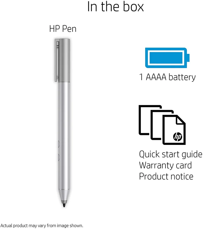 HP - PC Active Pen Penna Ottica per Scrivere, Disegnare, Navigare, Tecnologia N-trig, Punta di Precisione, Tasti Personalizzabili Perfetto per l'uso con HP Elitebook X360 1030 G3 e 2-in-1