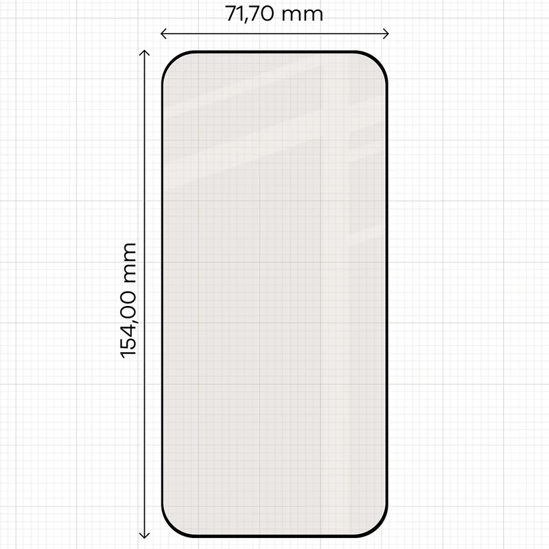 Mattes Hartglas für Honor 600 Lite 5G, Bizon Glass Matte, Schwarzer Rahmen