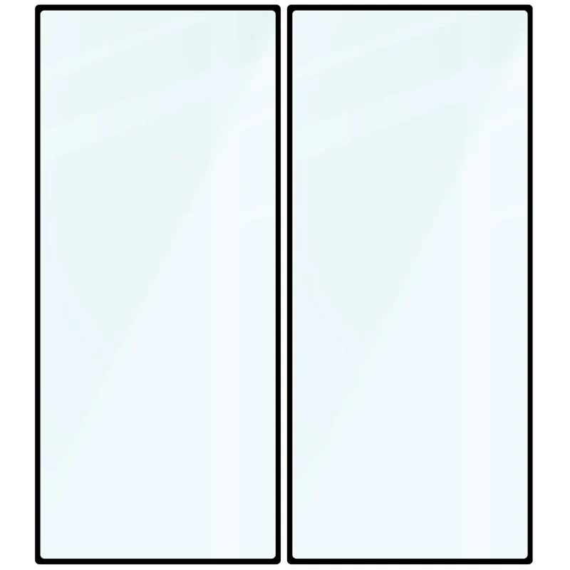 Gehärtetes Glas für Galaxy Z Fold8 Ultra, Bizon Glass Edge Duo, Schwarzer Rahmen, 2 Stück