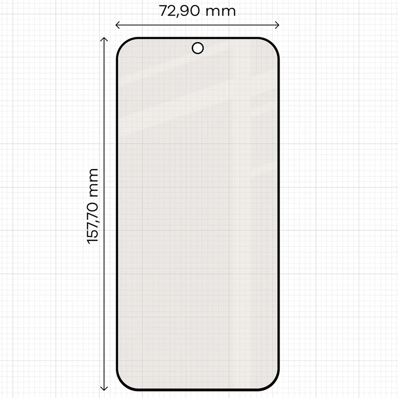 Mattes Hartglas für OnePlus Nord 6, Bizon Glass Matte, Schwarzer Rahmen
