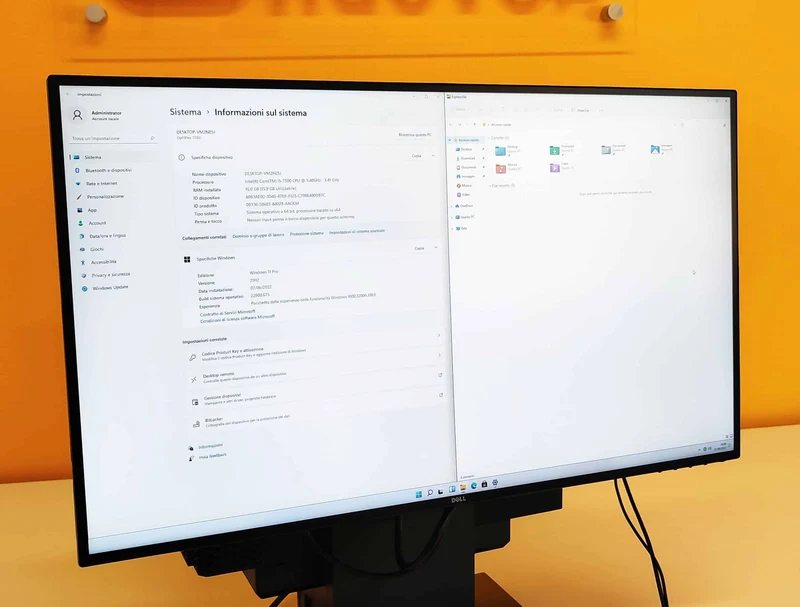 All In One Dell Optiplex 7050 | Intel Core i5-7500 3.4Ghz | Ram 16Gb | SSD 256Gb | Windows 11 Pro + Monitor Dell U2717D 27" QuadHD con Stand OSS17