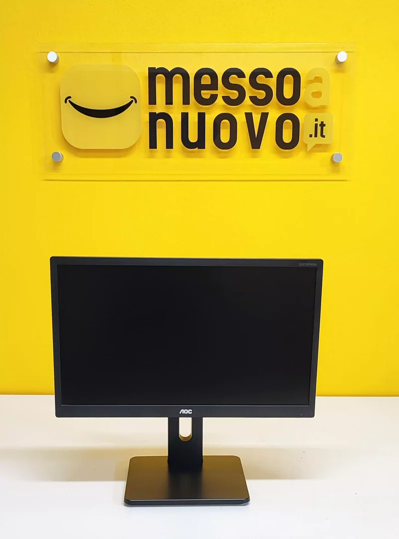 Monitor AOC 2275W Ricondizionato - 1920x1080 Pixel Full HD TN, Design Elegante, Consumo Ridotto VGA DVI HDMI Display Port 200nit contrasto 700:1