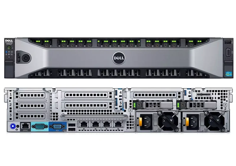 Dell R730XD Server Rack High Level | CPU Intel Xeon 2x E5-2680 V3 24Cores | RAM 128GB | Hard Disk 6x3TB SAS da 12 gbps | controller RAID H330 e doppio alimentatore Il server dalle prestazioni di altissimo livello