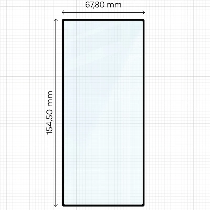 Gehärtetes Glas für Galaxy Z Fold8 Ultra, Bizon Glass Edge, Schwarzer Rahmen