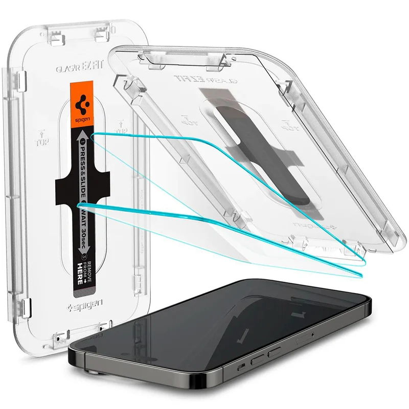 Glas für die Schutzhülle Spigen Glas.tR EZ Fit 2-Pack für iPhone 14 Pro