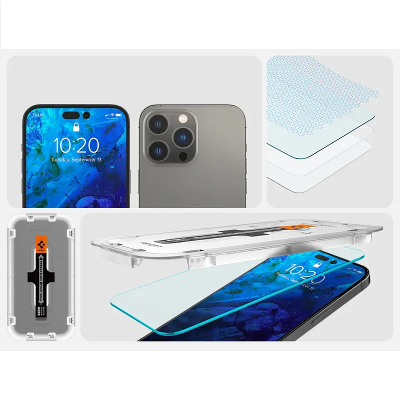 Glas für die Schutzhülle Spigen Glas.tR EZ Fit 2-Pack für iPhone 14 Pro