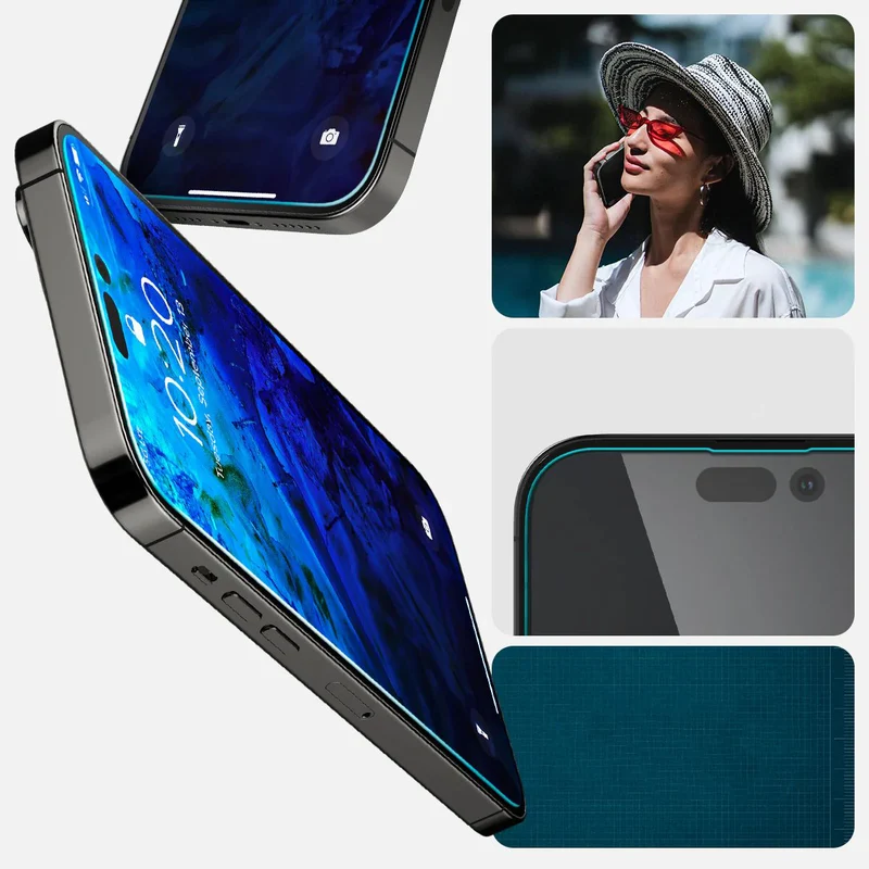 Glas für die Schutzhülle Spigen Glas.tR EZ Fit 2-Pack für iPhone 14 Pro