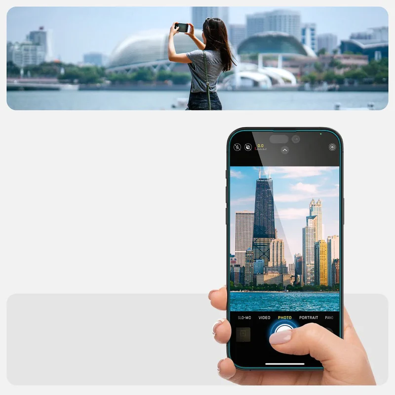 Glas für die Schutzhülle Spigen Glas.tR EZ Fit 2-Pack für iPhone 14 Pro