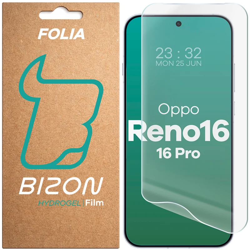 Hydrogel Folie für den Bildschirm für Oppo Reno16 / Reno16 Pro 5G, Bizon Film Hydrogel Front, 1 Stück