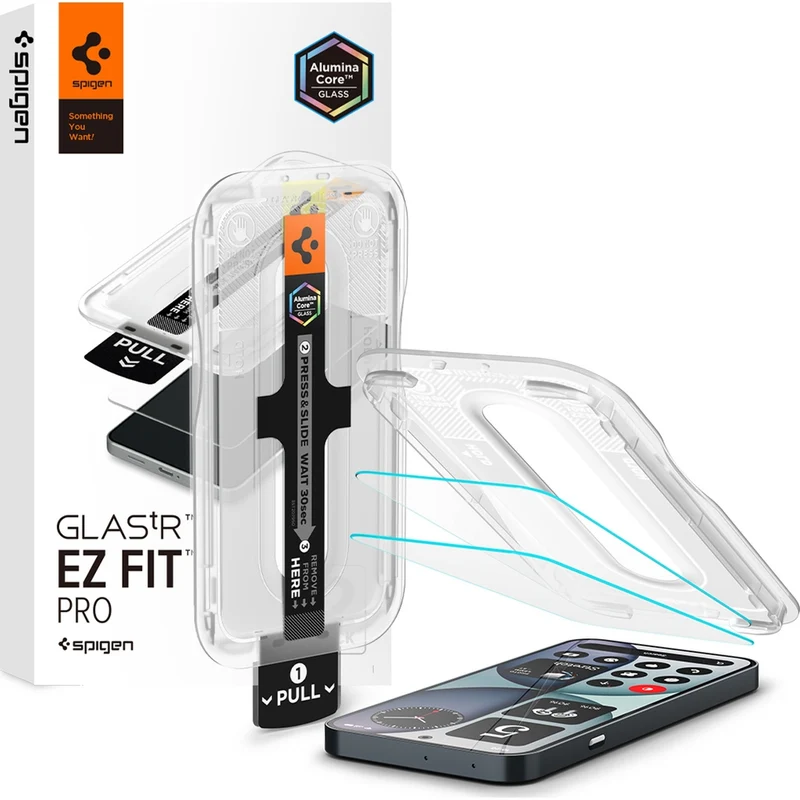 Glas + Applikator für Nothing Phone 4a, Spigen Glas.tR EZ Fit Pro 2-Pack (AC)