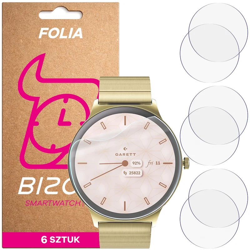 Schutzfolie für den Bildschirm für Garett Verona 2, Bizon Watch HydroFlex, 6 Stück