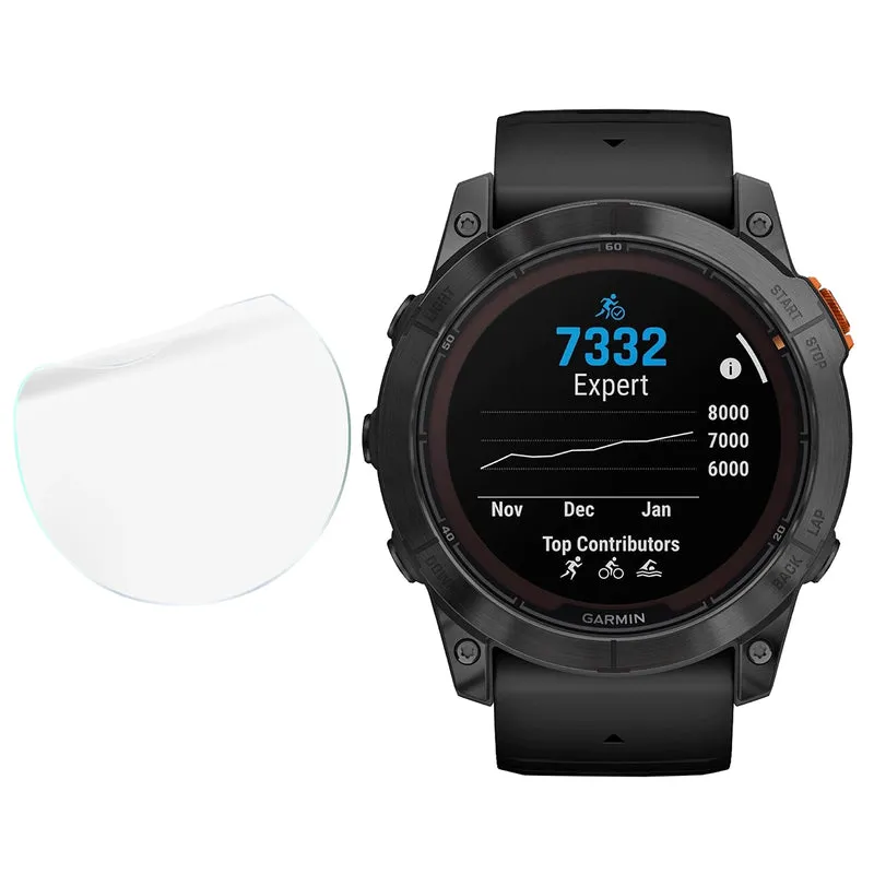 Schutzfolie für den Bildschirm für Garmin Fenix 7X Pro 51 mm, Bizon Watch HydroFlex, 6 Stück