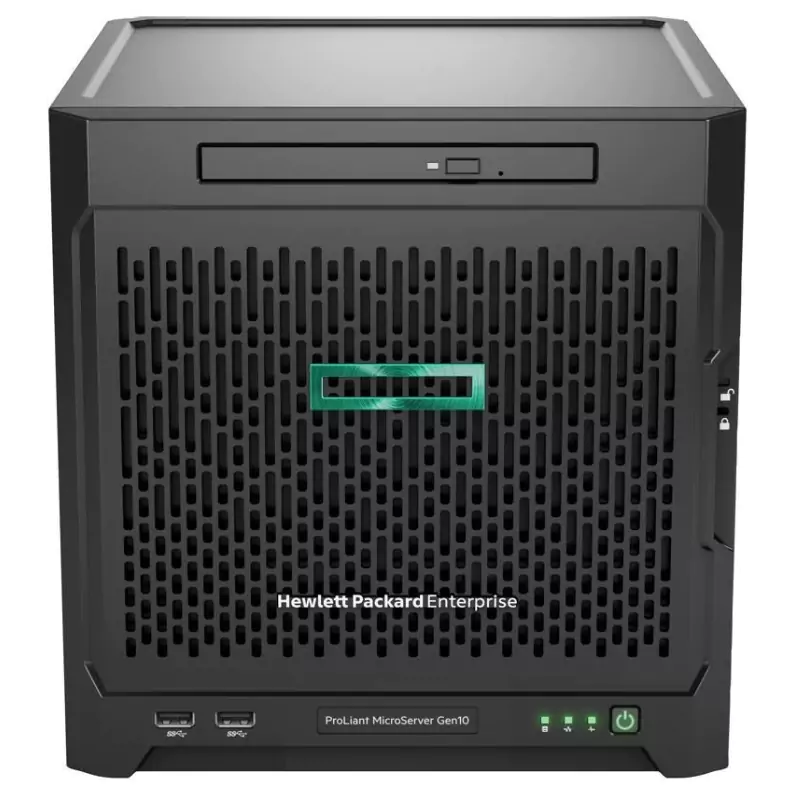 HPE ProLiant Microserver Gen10 | AMD Opteron X3216 1.6Ghz | Ram 8Gb | Raid Controller 4 Bay + ODD | 2 Gigabit | Display Port VGA Perfetto per self hosting