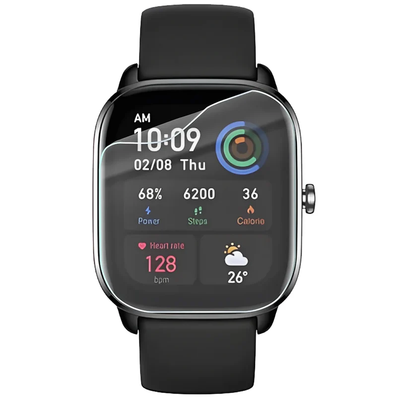 Schutzfolie für den Bildschirm für Amazfit GTS 4 Mini, Bizon Watch HydroFlex, 6 Stück