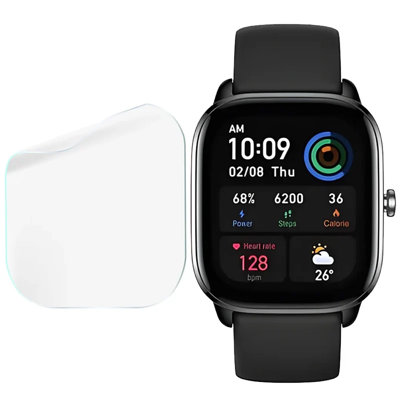 Schutzfolie für den Bildschirm für Amazfit GTS 4 Mini, Bizon Watch HydroFlex, 6 Stück