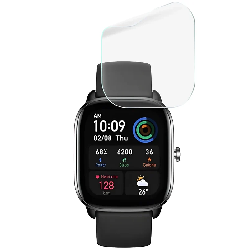 Schutzfolie für den Bildschirm für Amazfit GTS 4 Mini, Bizon Watch HydroFlex, 6 Stück