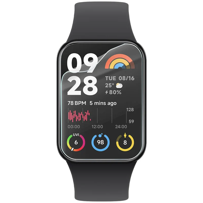 Schutzfolie für den Bildschirm für Xiaomi Mi Band 8 Pro, Bizon Watch HydroFlex, 6 Stück