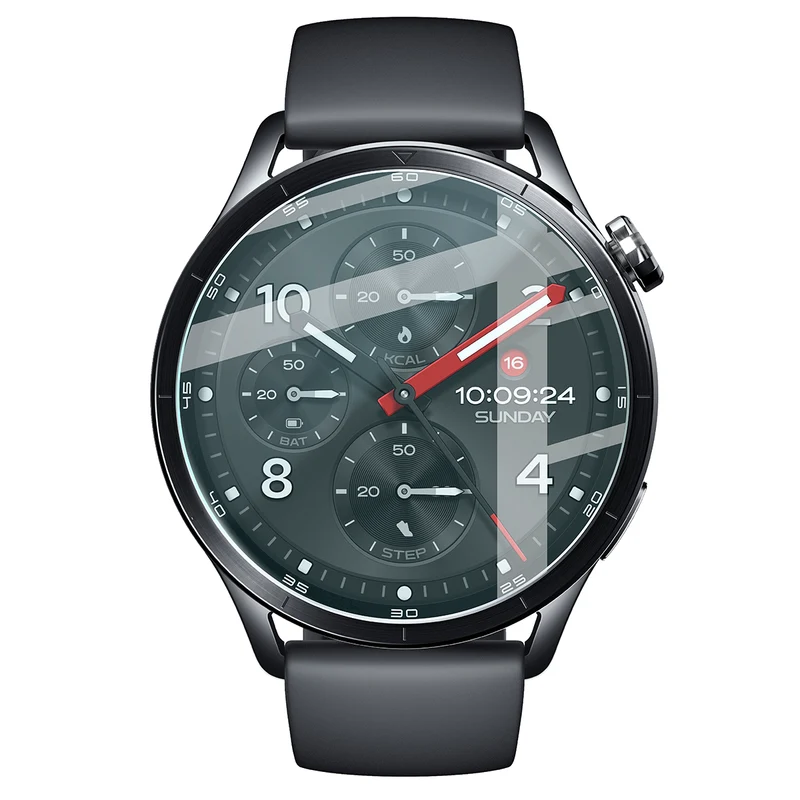 Gehärtetes Glas für Xiaomi Watch S5, Bizon Watch Glass Clear, Transparent