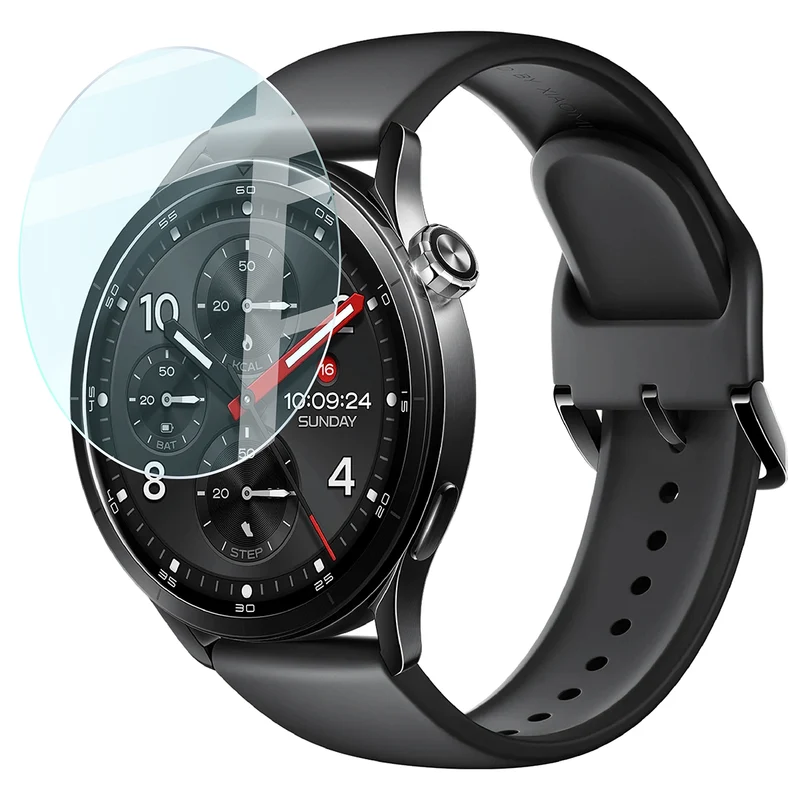 Gehärtetes Glas für Xiaomi Watch S5, Bizon Watch Glass Clear, Transparent
