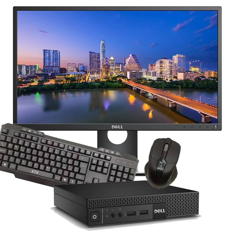 Bundle Dell OptiPlex 3020 Mini PC | Intel Core i5-4570T 2.9Ghz| Ram 8Gb | SSD 240Gb | Windows 10 Pro + Monitor Dell P2217H LED 22" FullHD + Kit mouse e tastiera wireless
