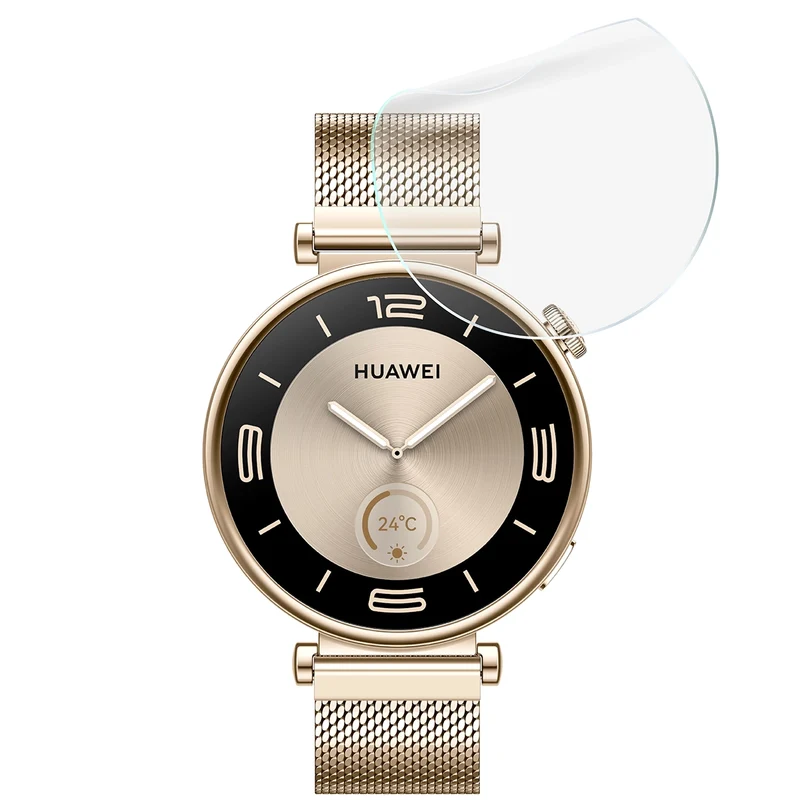 Schutzfolie für den Bildschirm für Huawei Watch GT 4 41 mm Elegant, Bizon Watch HydroFlex, 3 Stück