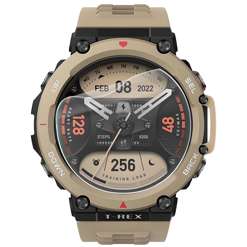 Schutzfolie für den Bildschirm für Amazfit T-Rex 2, Bizon Watch HydroFlex, 3 Stück
