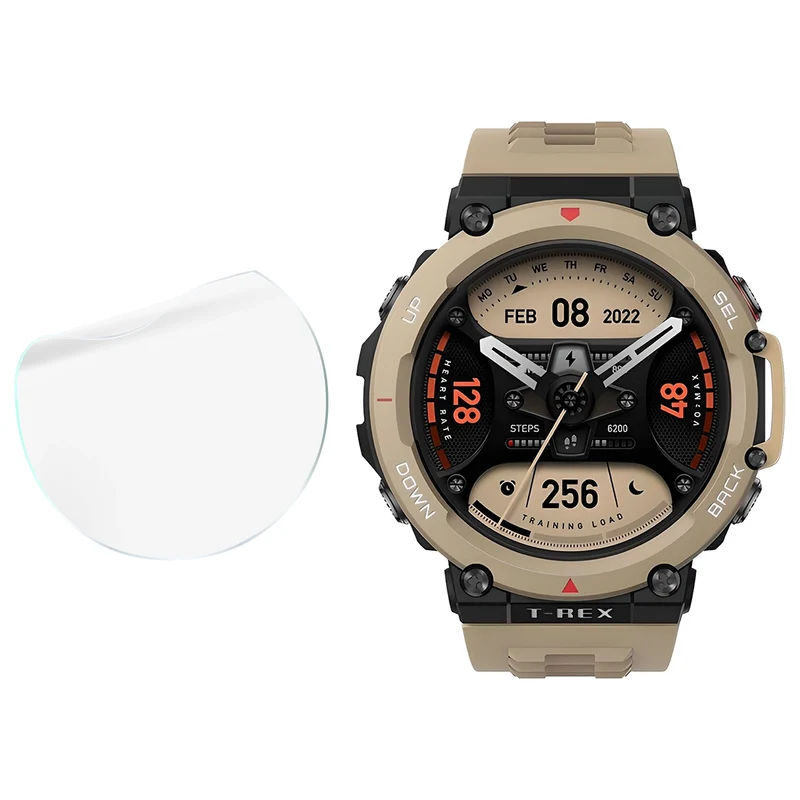 Schutzfolie für den Bildschirm für Amazfit T-Rex 2, Bizon Watch HydroFlex, 3 Stück