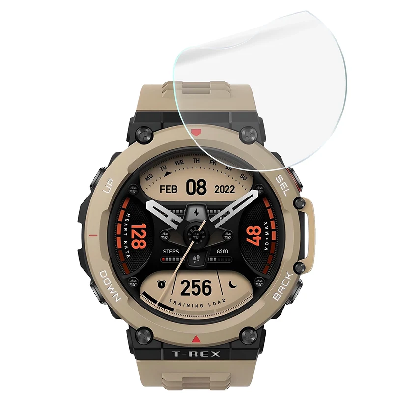 Schutzfolie für den Bildschirm für Amazfit T-Rex 2, Bizon Watch HydroFlex, 3 Stück
